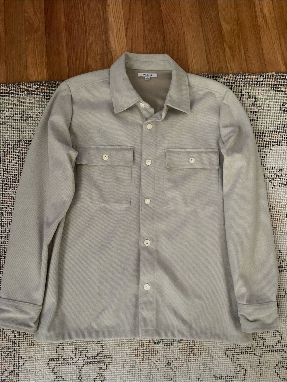 Madewell Men's Shirt Jacket in Oatmeal, Size Small